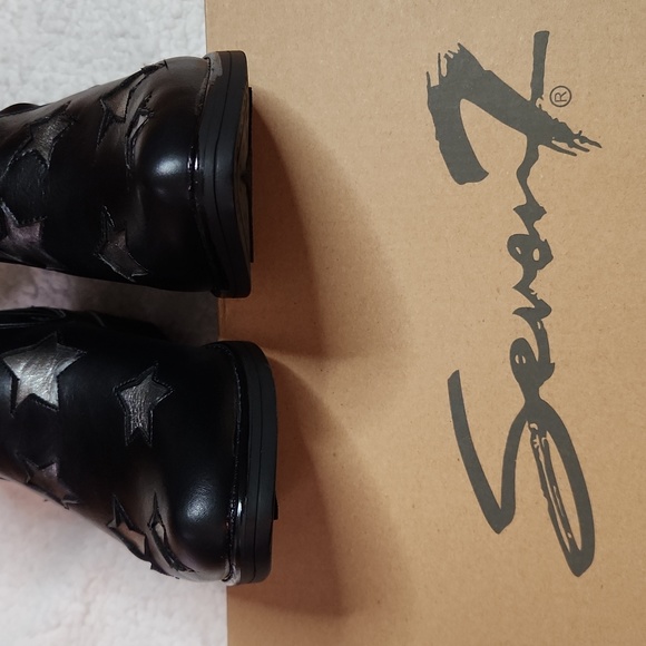 Seven7 Rockstar Ankle Booties Shooties Black Cowboy Foot - Picture 8 of 16